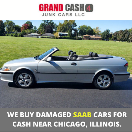 We buy damaged Saab cars for cash near Chicago, Illinois.