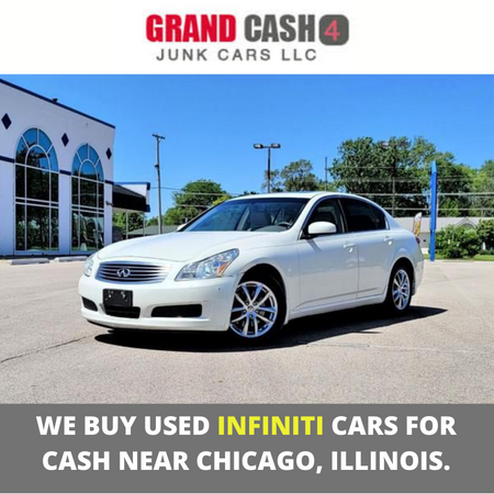 We buy used Infiniti cars for cash near Chicago, Illinois.